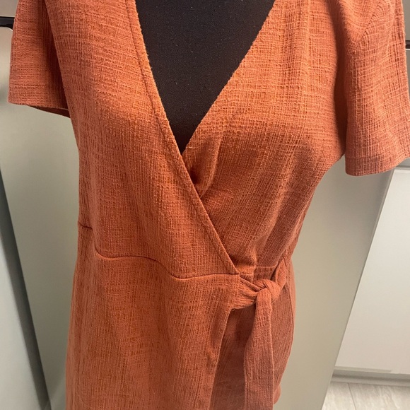 Madewell Texture & Thread Short-Sleeve Side-Tie Dress | Size Medium - Picture 13 of 16